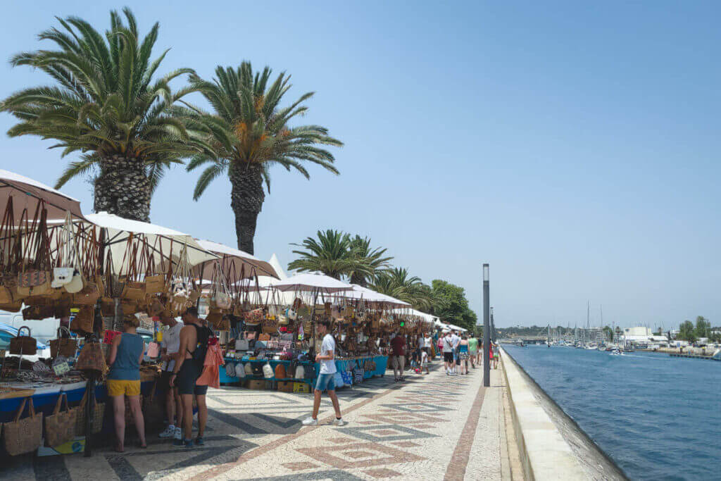 Lagos market area near the historic centre and waterfront