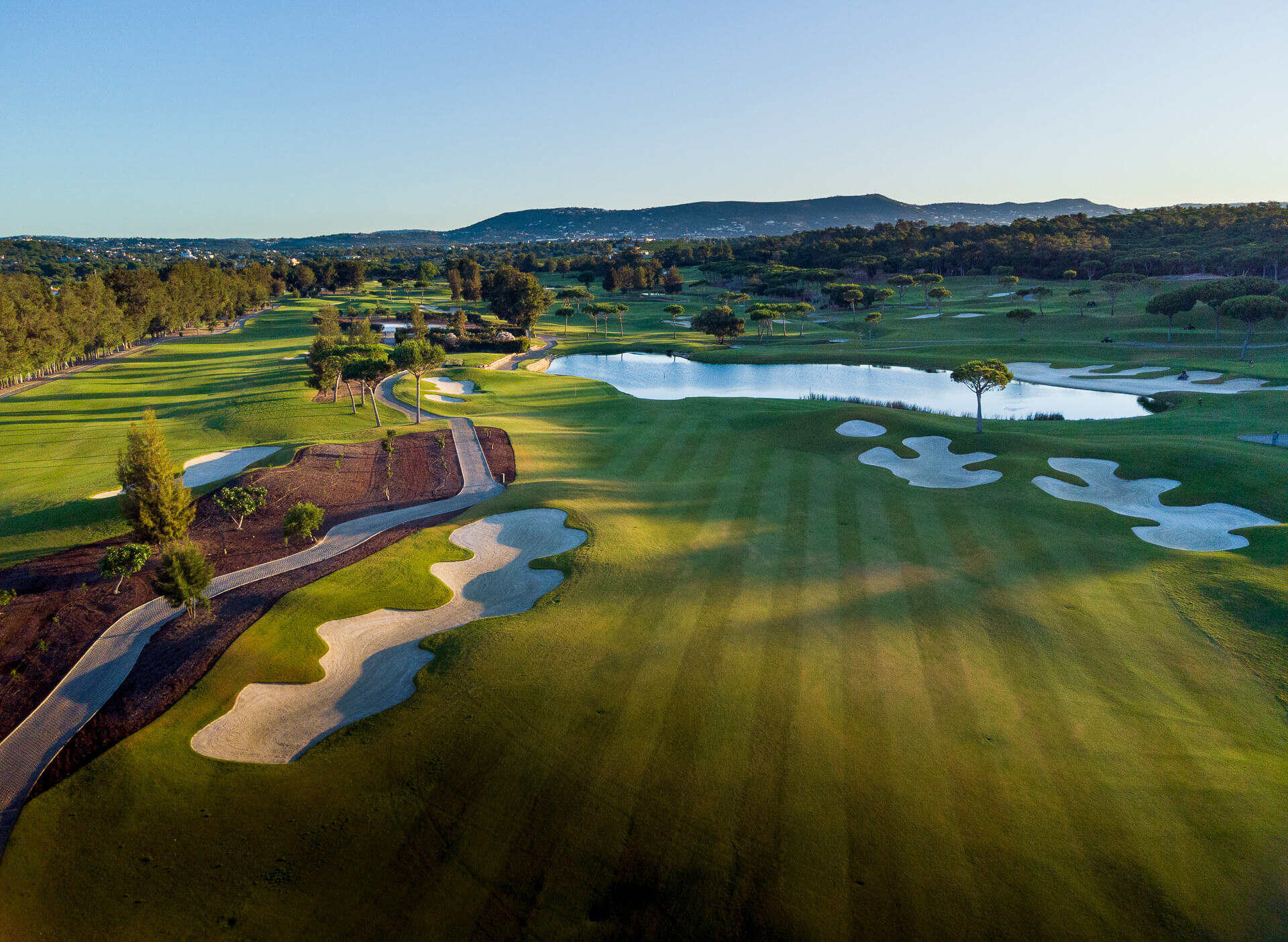 Fairways and pine trees around the Quinta do Lago North and South golf course area